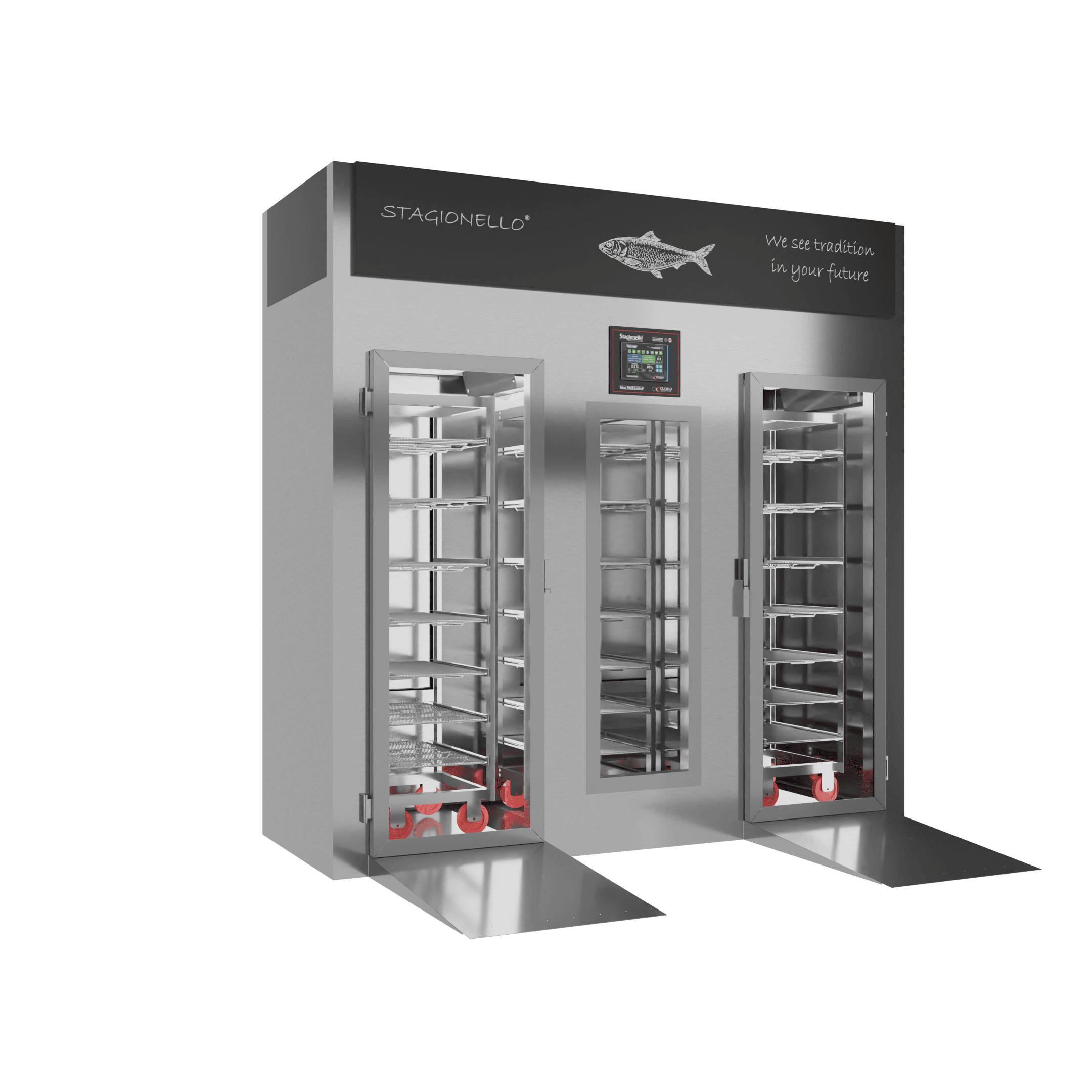 Stagionello® Fish Curing Device 400 Kg Walk-in porta a vetro - immagine 2
