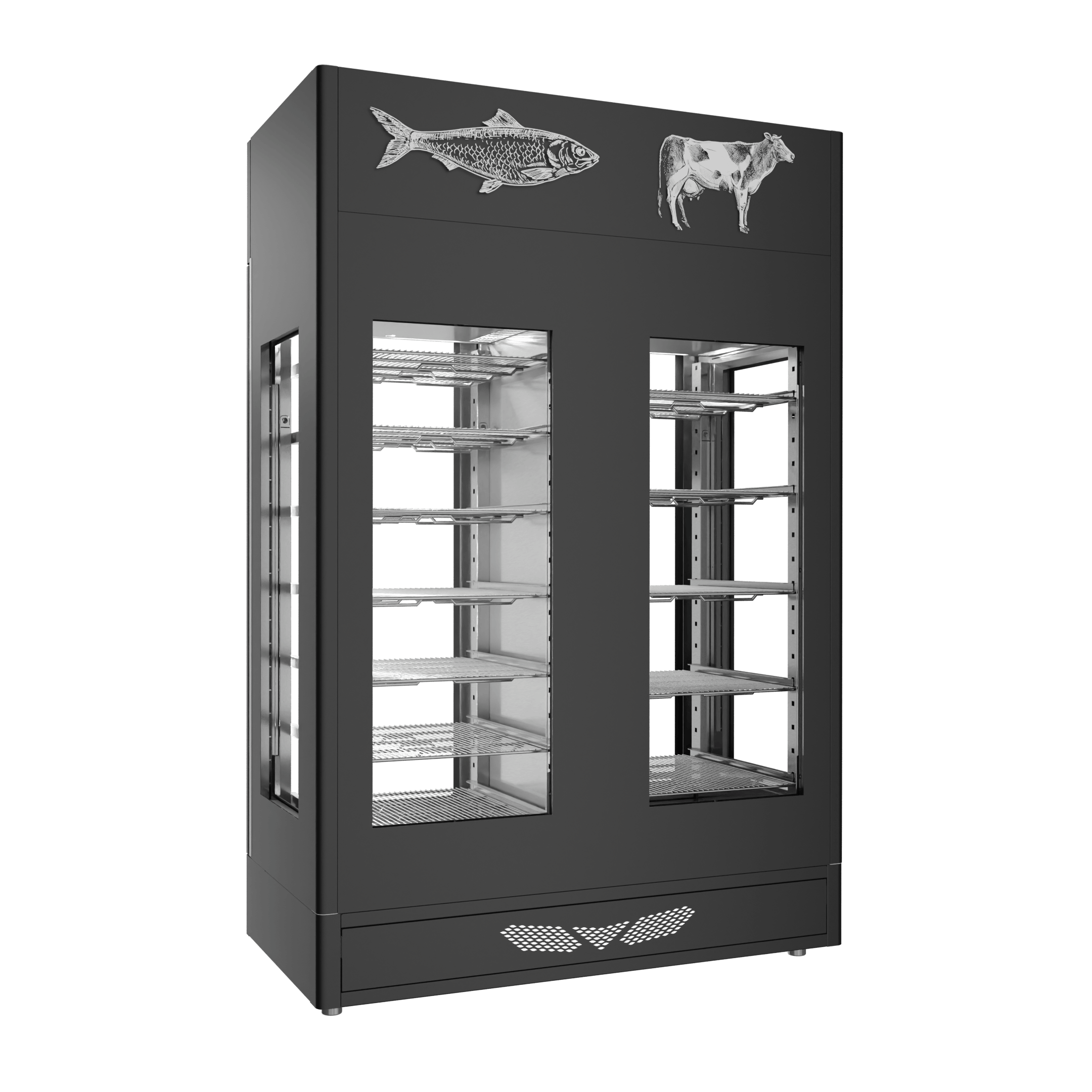 Stagionello® Meat Curing Device Combo 100+100 Kg Meat/Fish 4 vetri - immagine 6