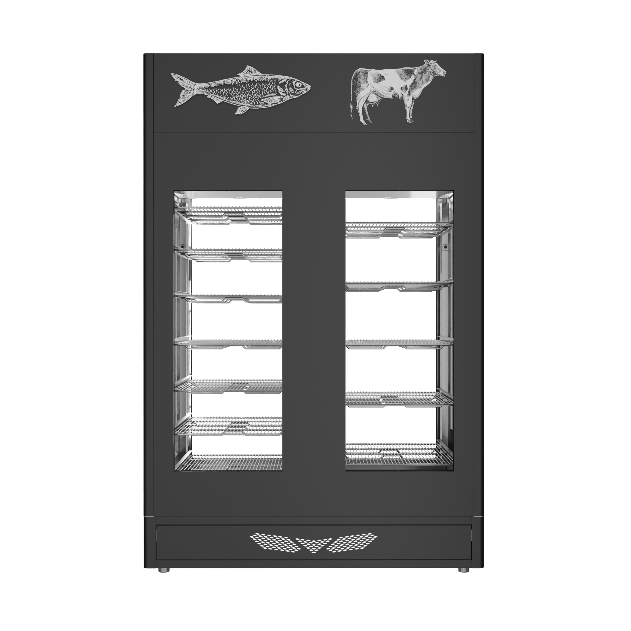Stagionello® Meat Curing Device Combo 100+100 Kg Meat/Fish 4 vetri - immagine 4