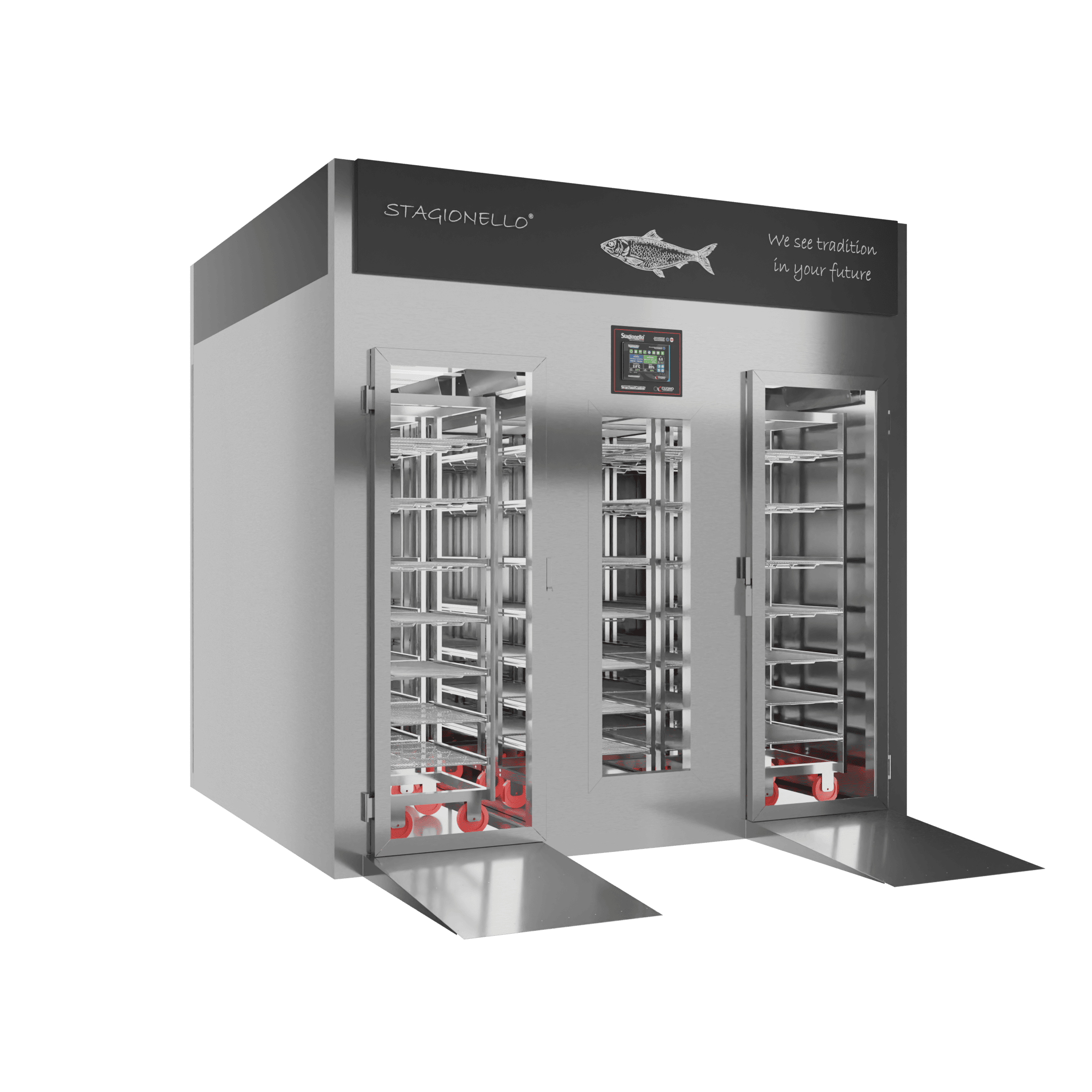 Stagionello® Fish Curing Device 1200 Kg Walk-in Porta a vetro - immagine 2