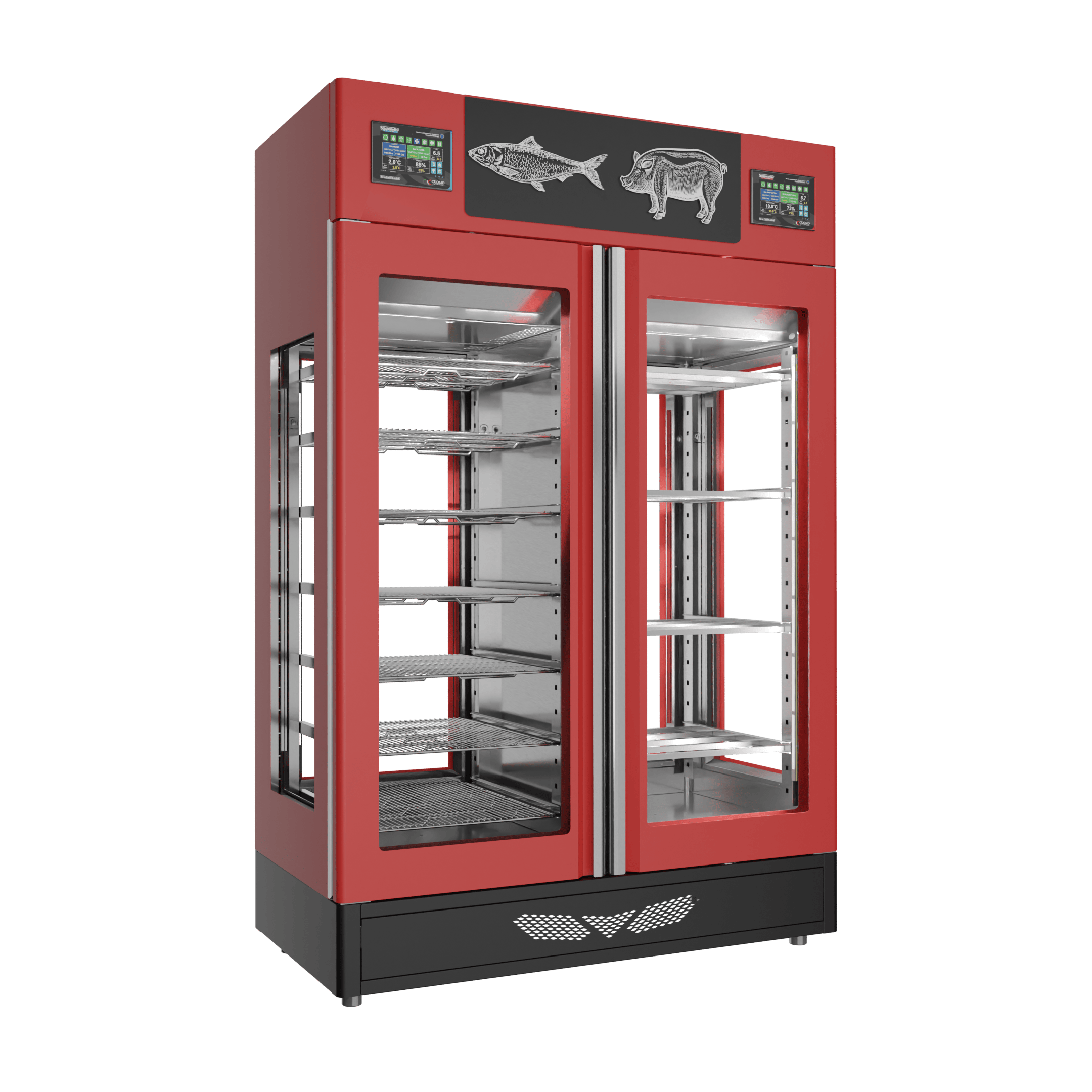 Stagionello® Salami Curing Device Combo 100+100 Kg Salami/fish 4 vetri - immagine 3